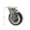 Bk Resources 5-inch Universal Stainless Steel Swivel Casters, Polyurethane Wheels, Brake, 300lb Capacity, 4PK 5SS-1PT-PLY-PS4 - alternate 5